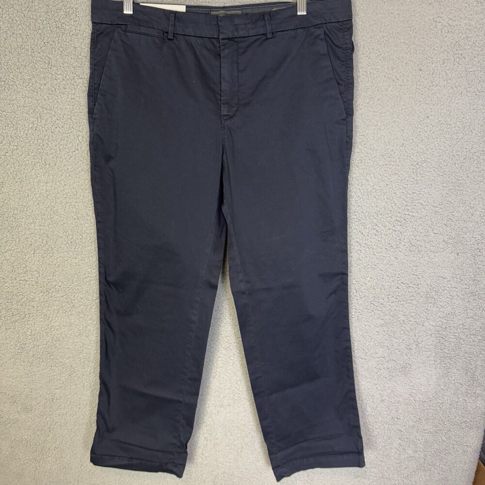 S Banana Republic Pants Womens Size 14 Blue Straight‎ Fit Chino Cotton NWT